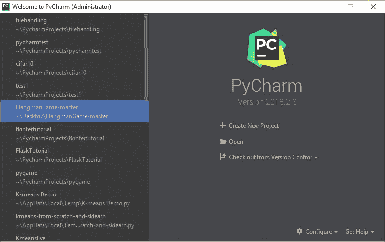 Pycharm welcome screen - Pycharm tutorial - Edureka