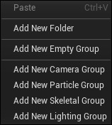 New Group menu