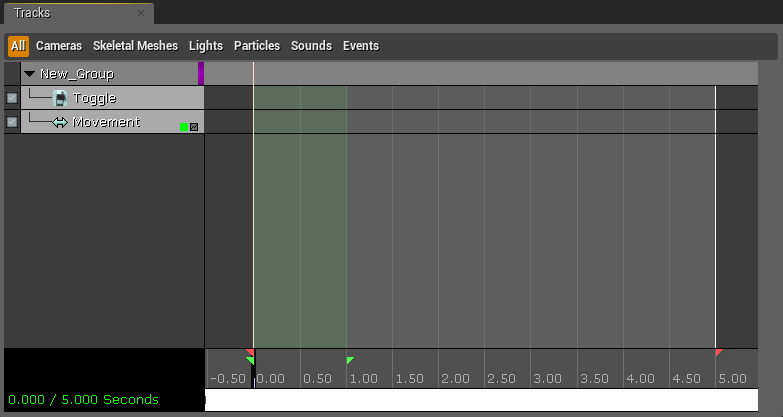 Track view with Movement track disabled