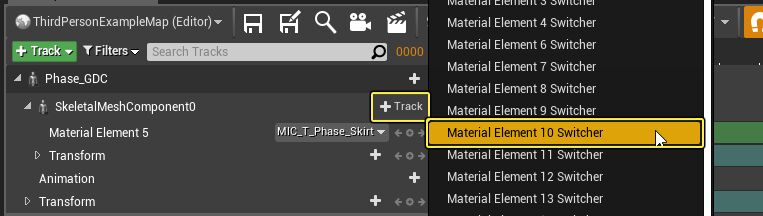 选择特定材质切换器