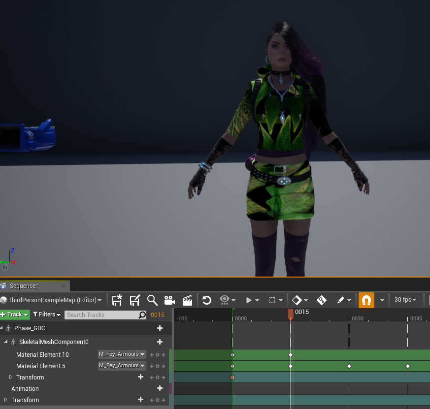 使用M_Fey_Armor材质