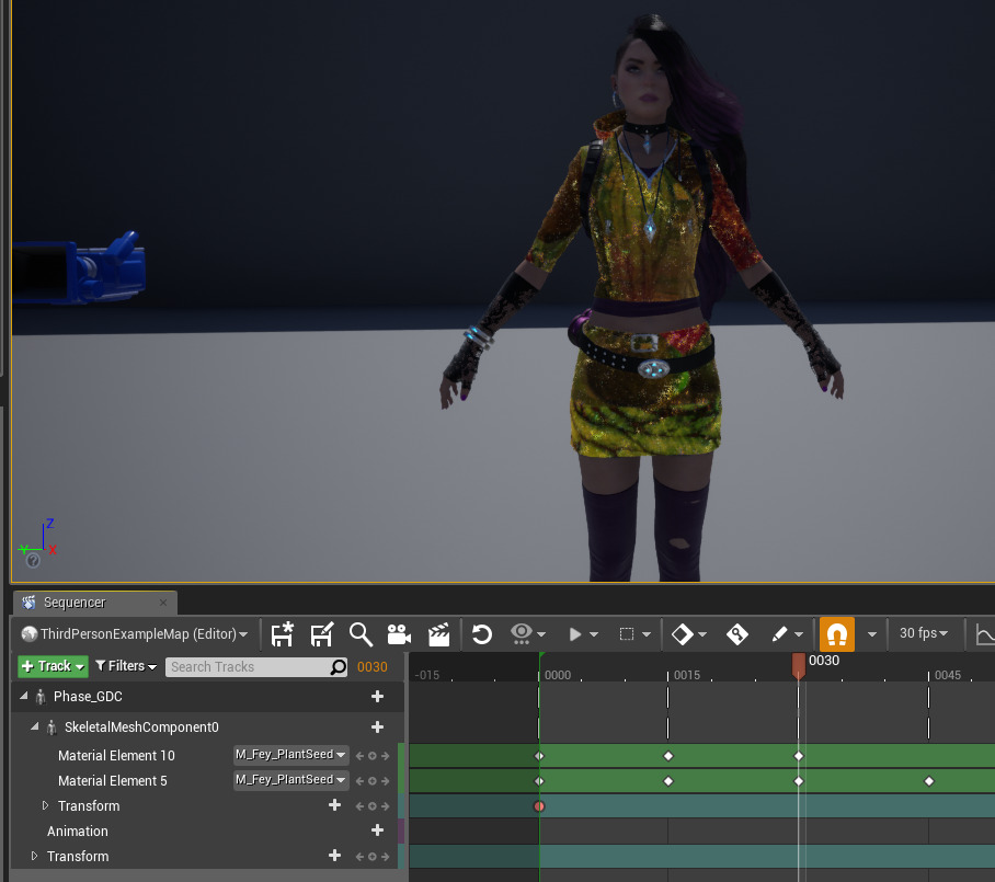 使用M_Fey_Plantseed材质