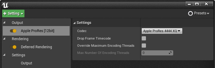 设置菜单中的ProRes