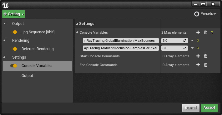 控制台命令设置