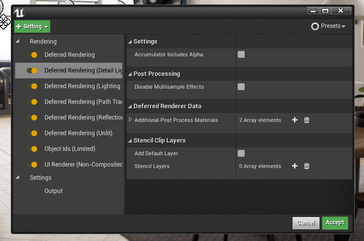 Rendering Settings