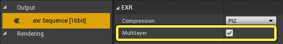 设置多层EXR（Set multilayer EXR）