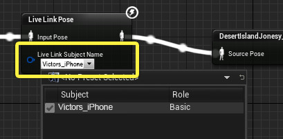 拥有主题的Live Link姿势节点