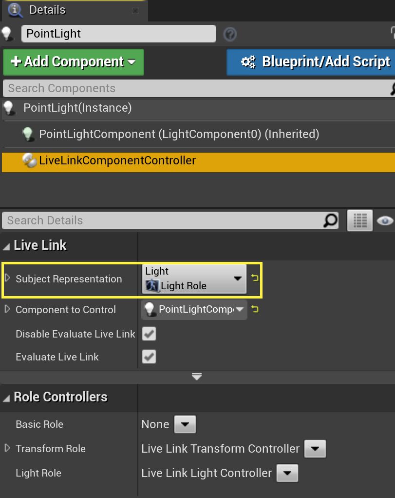 Live Link光源控制器