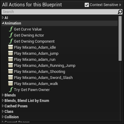 Using Animation Sequences - List