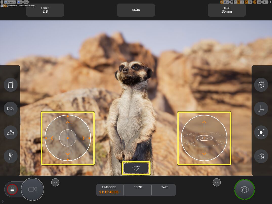 显示的虚拟摇杆