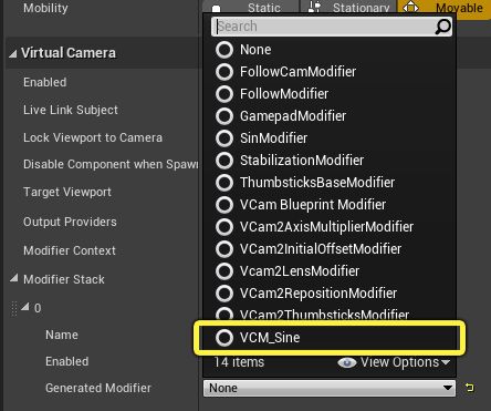 从列表中选择VCM_Sine