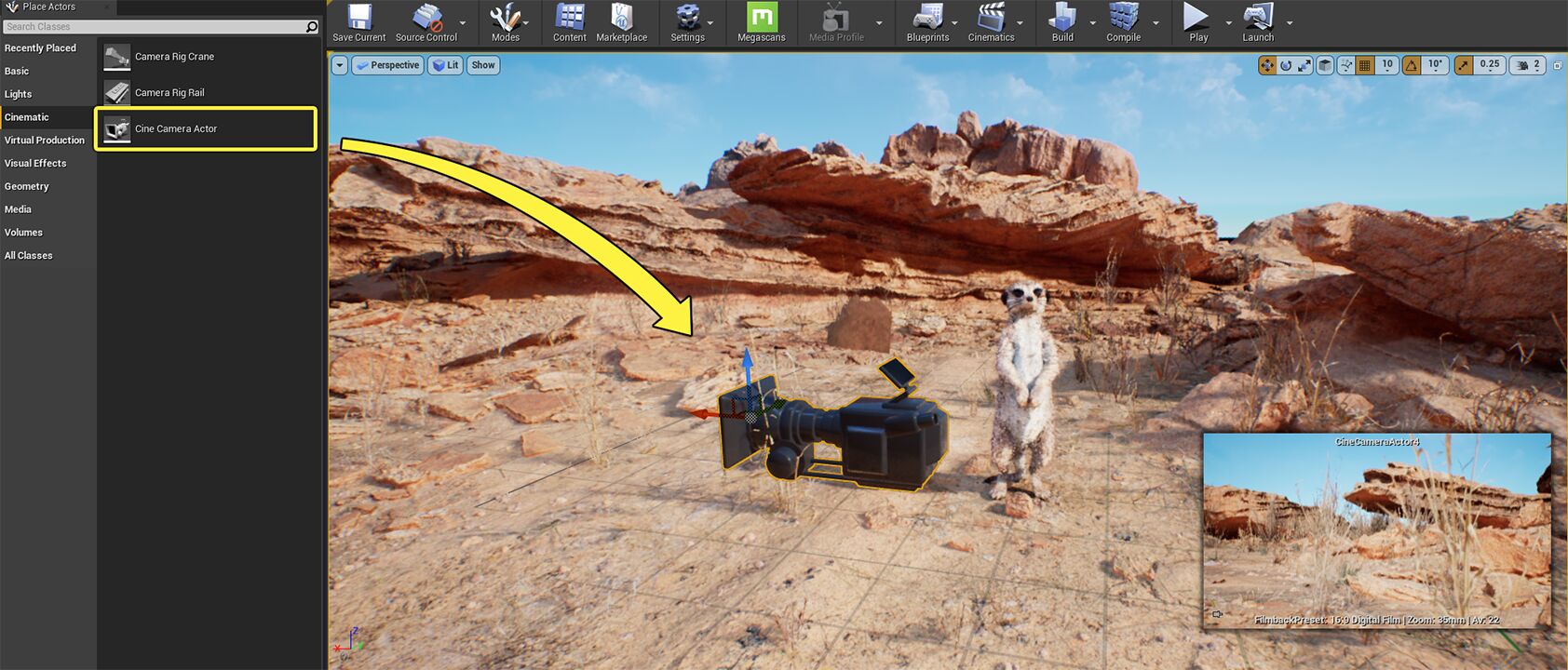 拖动电影摄像机Actor