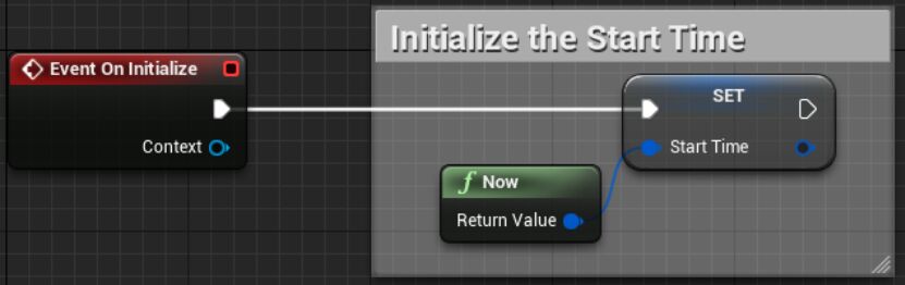 将StartTime连接到Event On Initialize