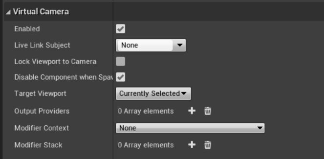 虚拟摄像机属性