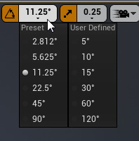 Preset and User Defined Increments