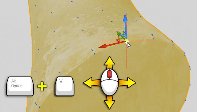 Pivot Snapped to Vertex