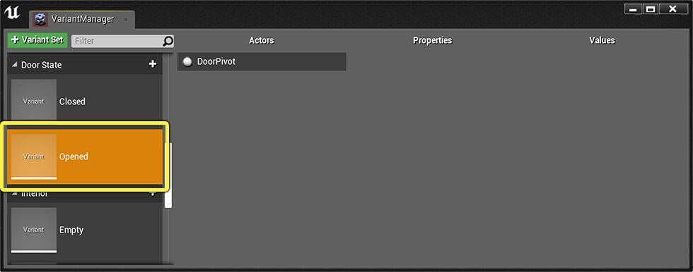 选择需要修改的变体