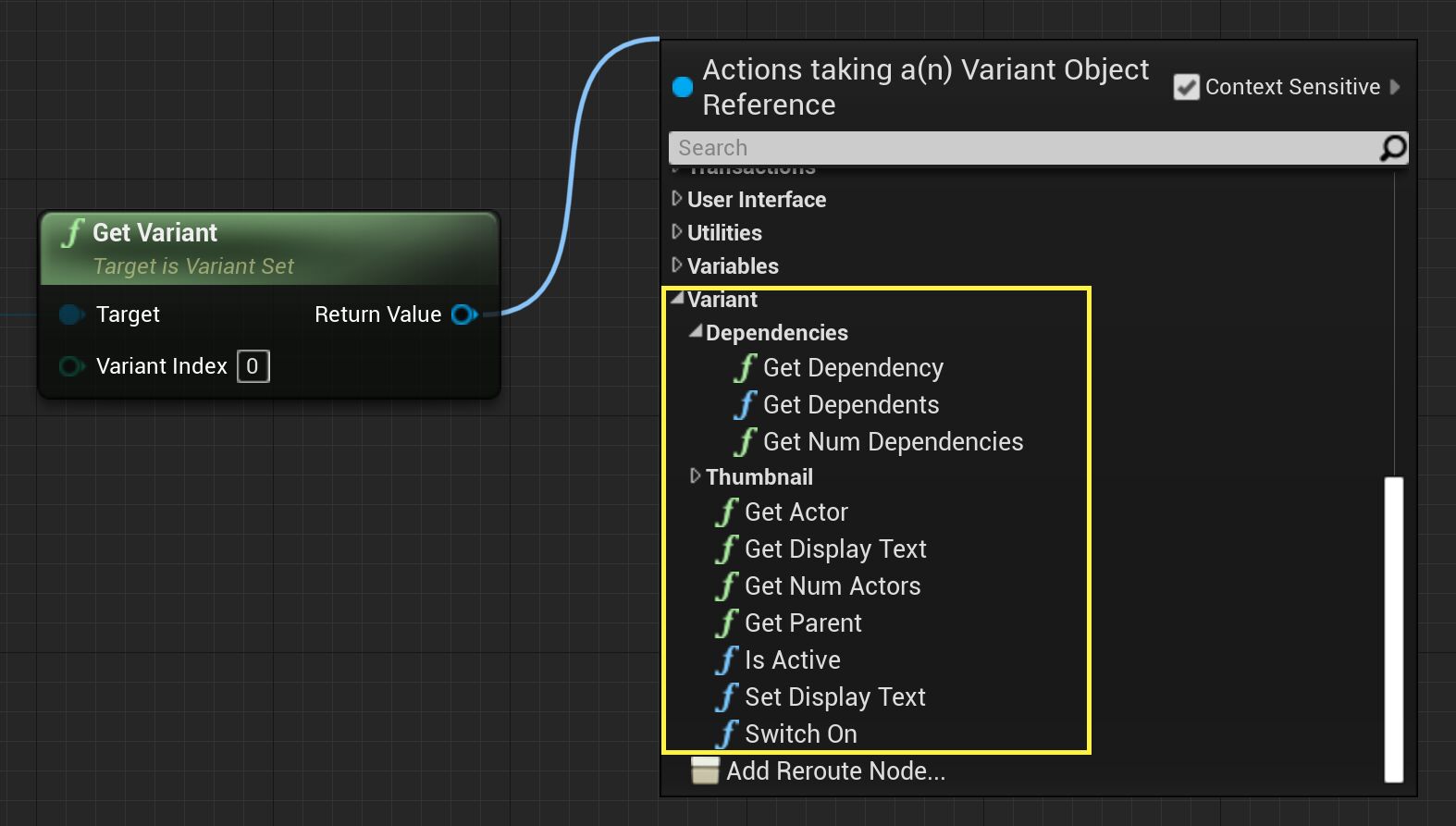 访问变体中的数据