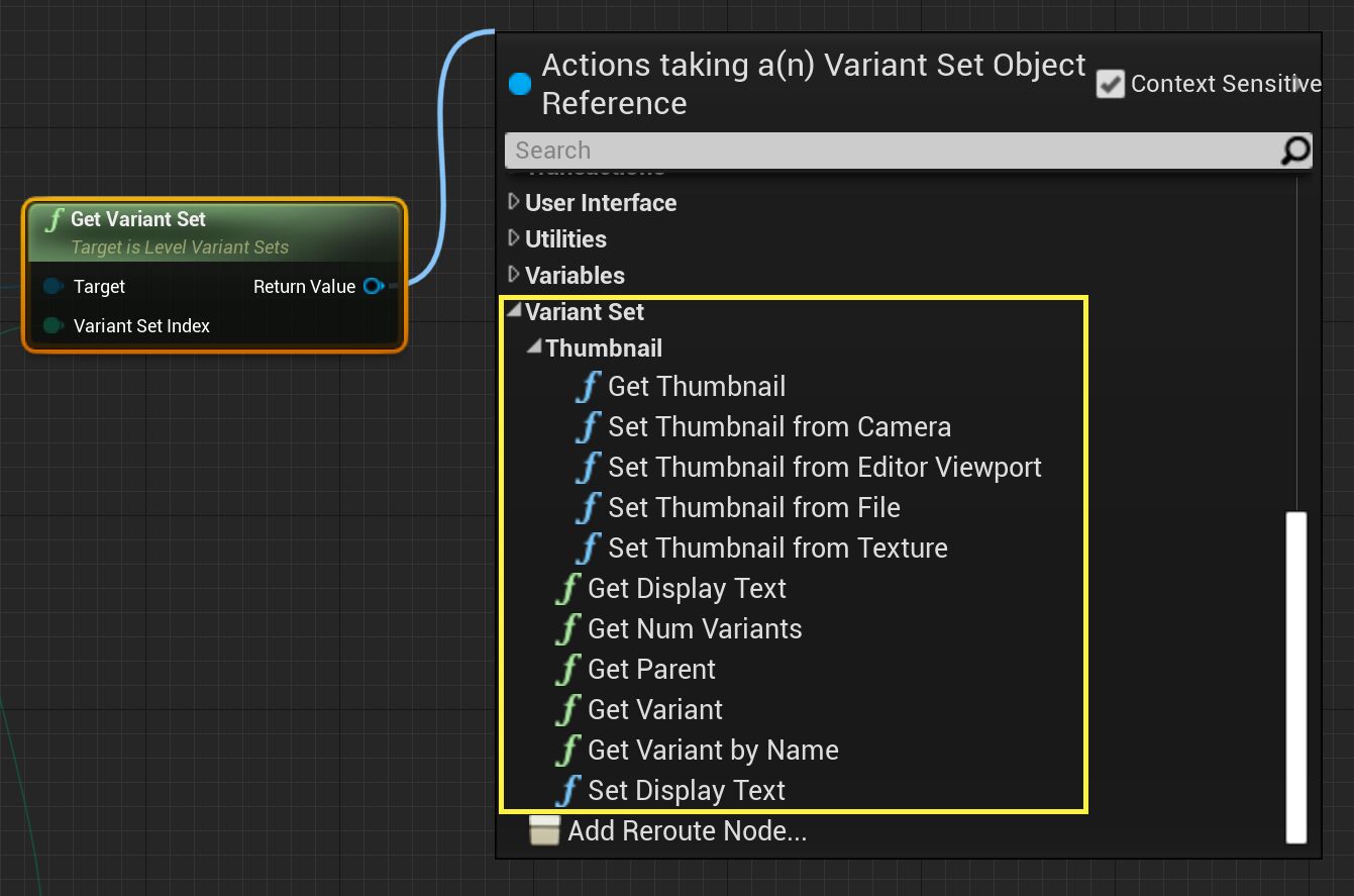 访问变体集中的数据