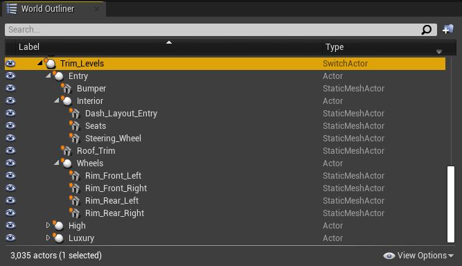 多个互斥Actor层级