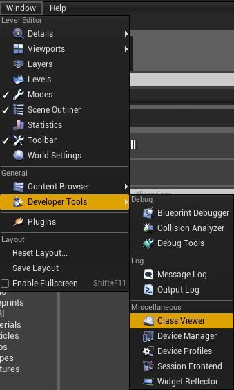 打开"类查看器（Class Viewer）"。