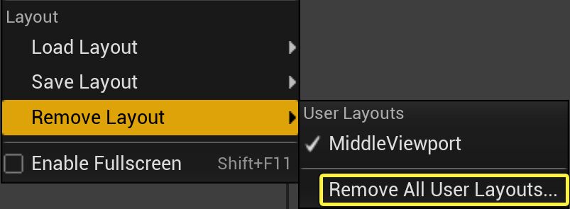 Remove Layout Submenu