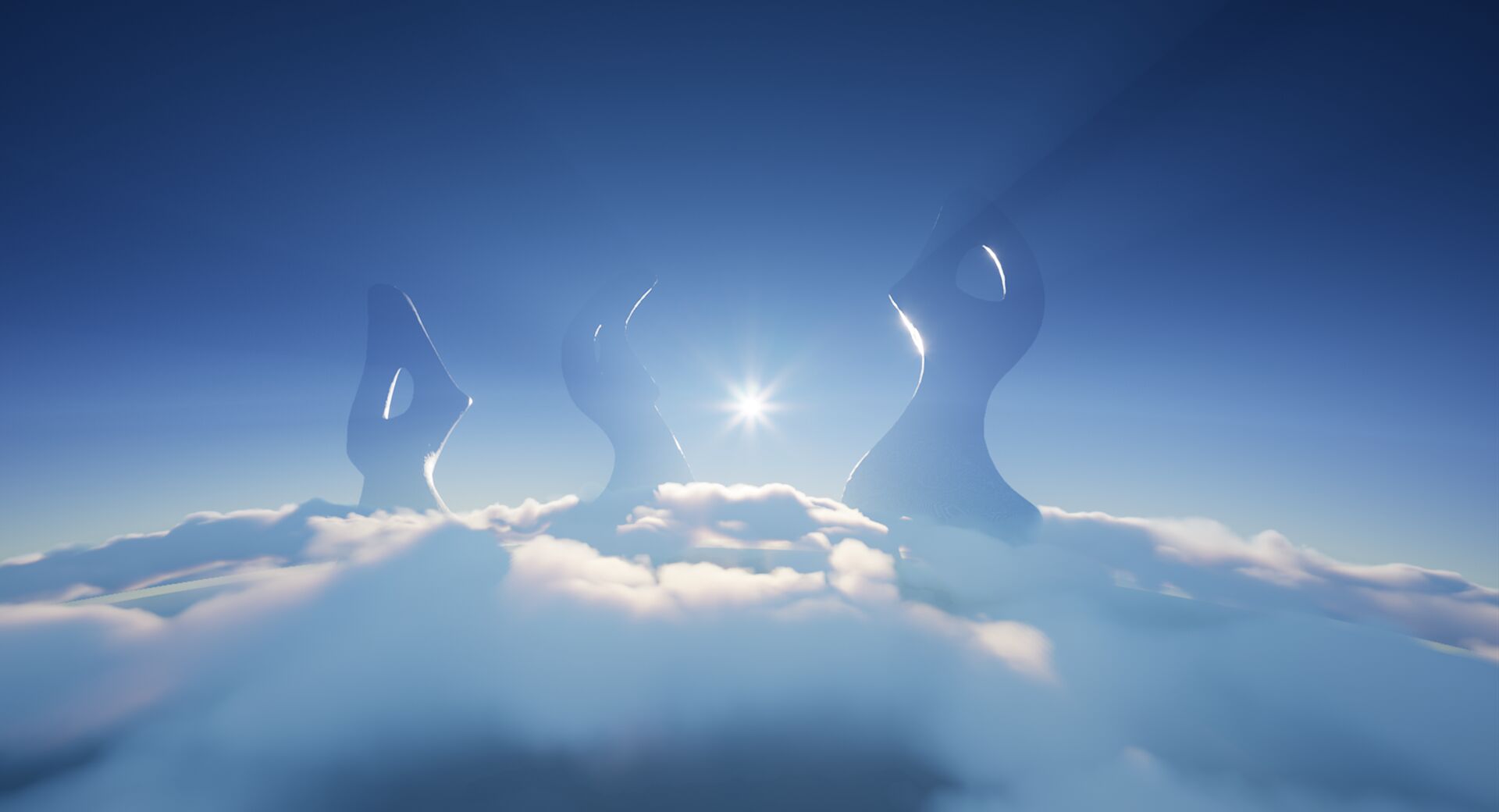 不透明对象和云层的阴影｜在大气层上