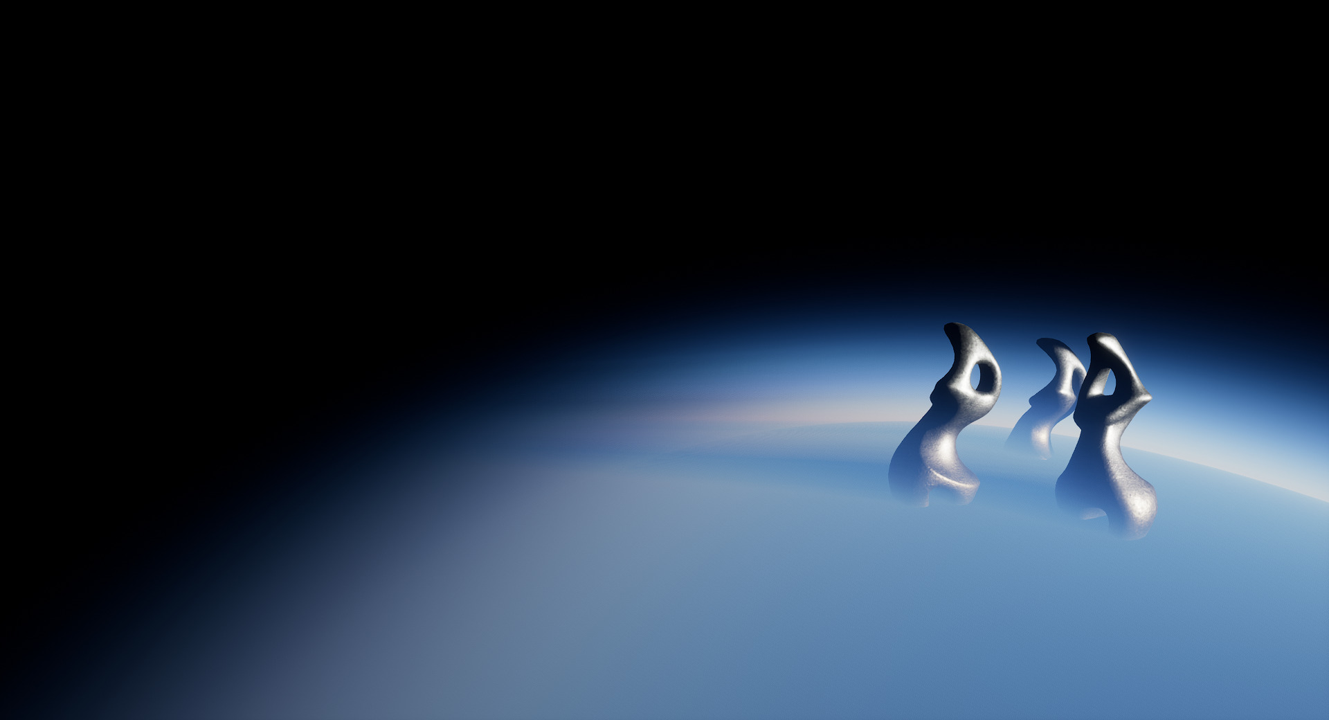 不透明物体的阴影｜在大气层上