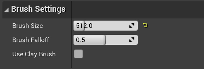 Brush Settingsin the Landscape Panel