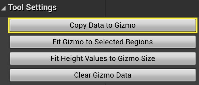 Copiy Data to Gizmo button