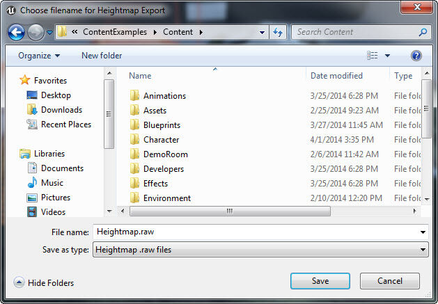 Exporting Heightmap file