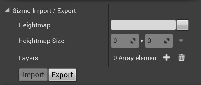 Gizmo Import/Export options