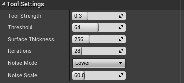 Erosion Tool Properties
