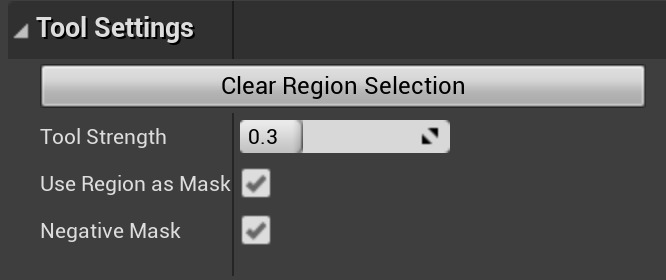 Selection tool properties