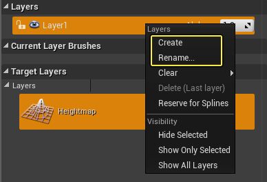高亮了"创建"和"重命名"的图层情境菜单