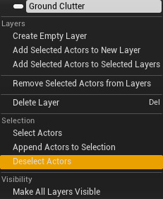 Select Actors menu option