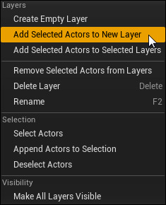 New Layer from Selection menu option