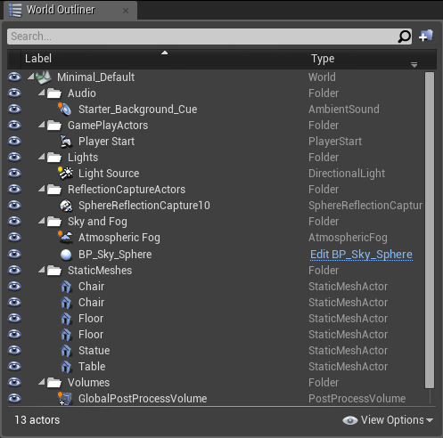 Scene Outliner Panel