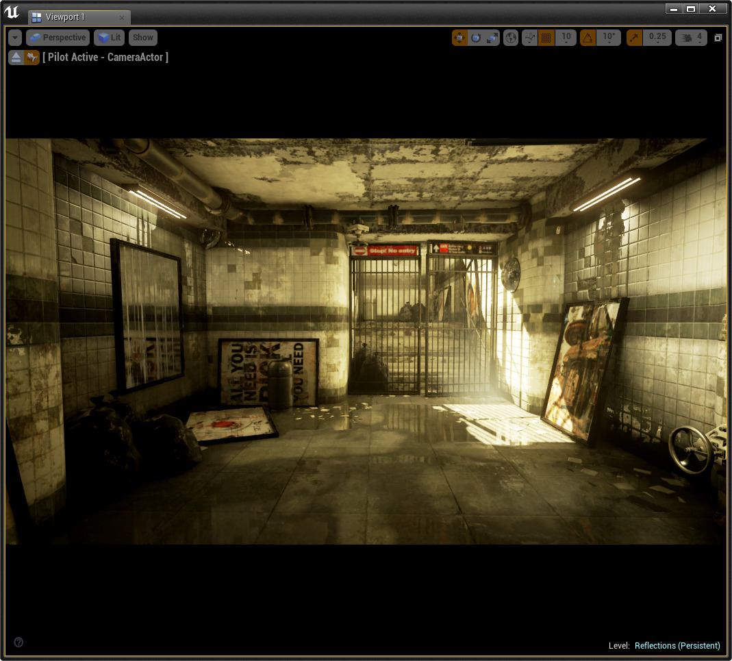 启用摄像机视图时