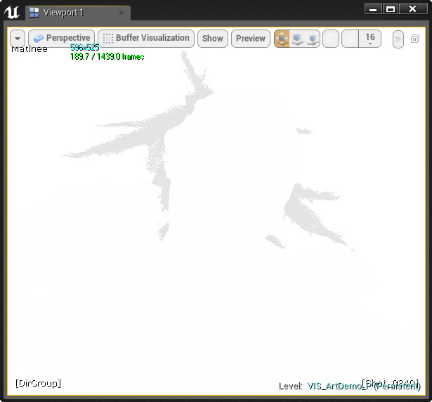 缓冲区材质不透明模式下的场景（游戏视图开启）