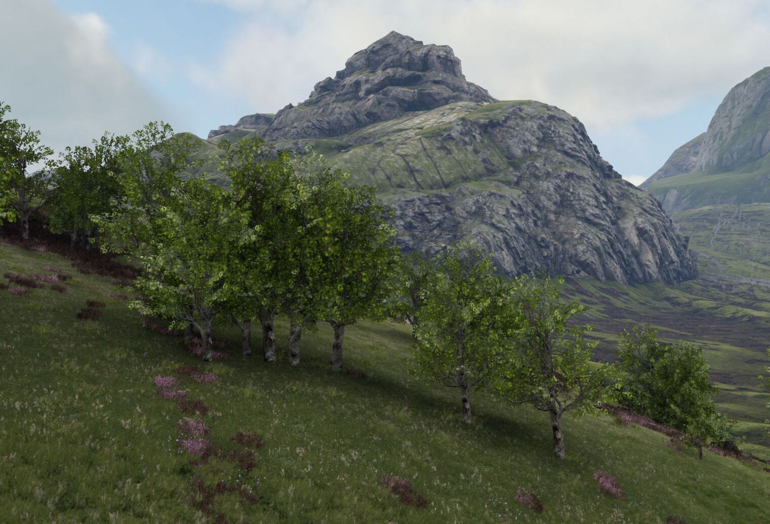 有距离场环境光遮蔽的植被