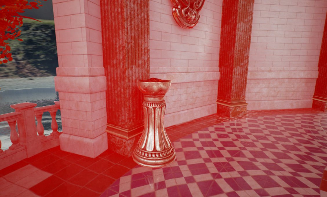 遮蔽色调：| 红色