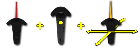 Aim Controller at Actor + Squeeze Trigger + Move Controller