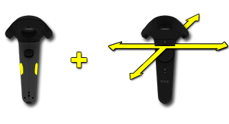 Press Side Buttons + Move Controller