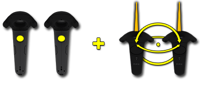 Aim Controllers at Actor + Squeeze Triggers + Move Controller Around Each Other
