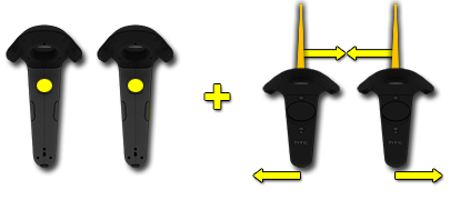 Aim Controllers at Actor + Squeeze Triggers + Move Controllers Towards or Away From Each Other