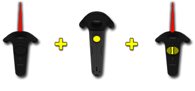 Aim Controller at Window Grip + Squeeze Trigger + Track Pad Towards or Away