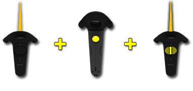 Aim Controller at Actor + Squeeze Trigger + Track Pad Towards or Away