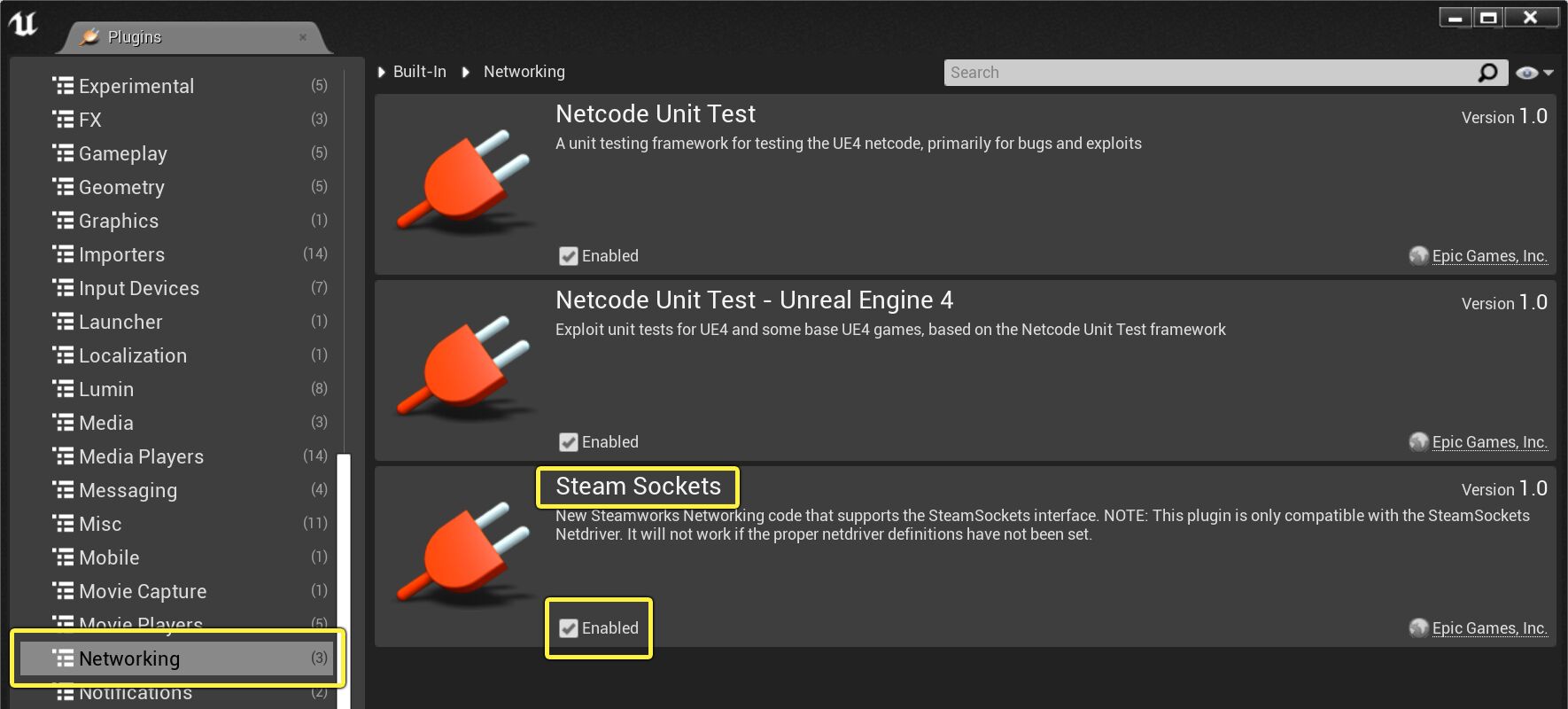 Steam Sockets Plugin
