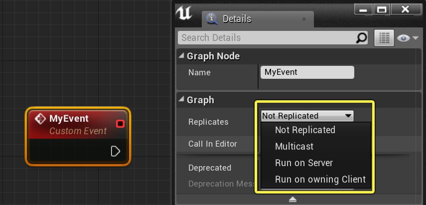 蓝图中的复制事件